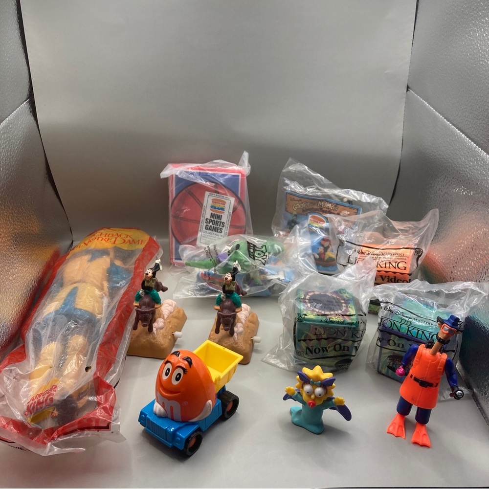 Vintage 1991-1995 Burger King Toys Lot of 12 Kids Club- Toy Story, Lion …